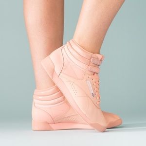 Reebok x GLOW Freestyle HI Monochrome Sneakers